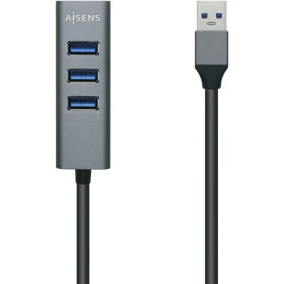 Hub USB Aisens A106-0507 em Alumínio Cinza - USB 3.2 Gen 1, 4 Portas Hub USB Aisens A106-0507 em Alumínio Cinza - USB 3.2 Gen 1, 4 Portas