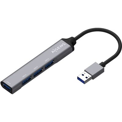 Aisens A106-0540 USB Hub Grey - USB 3.2 Gen 1, 4 Ports Aisens A106-0540 USB Hub Grey - USB 3.2 Gen 1, 4 Ports