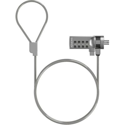 Cadenas câble Aisens Argent - 1,5 m - Câble de Sécurité - Publicité Cadenas câble Aisens Argent - 1,5 m - Câble de Sécurité - Publicité