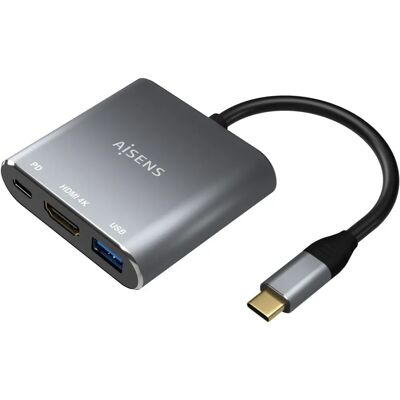 AISENS A109-0669 Laptop Dock - Grey - 3-in-1 - 15cm AISENS A109-0669 Laptop Dock - Grey - 3-in-1 - 15cm