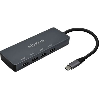 AISENS A109-0745 USB Hub - 4 USB-C, 15cm, Grau AISENS A109-0745 USB Hub - 4 USB-C, 15cm, Grau