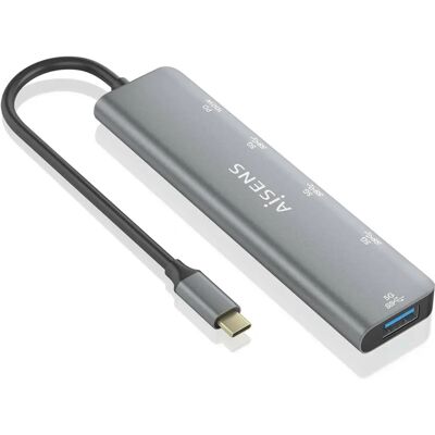 AISENS A109-0857 USB-Hub - 5 Gbit/s, Grijs, 15cm AISENS A109-0857 USB-Hub - 5 Gbit/s, Grijs, 15cm