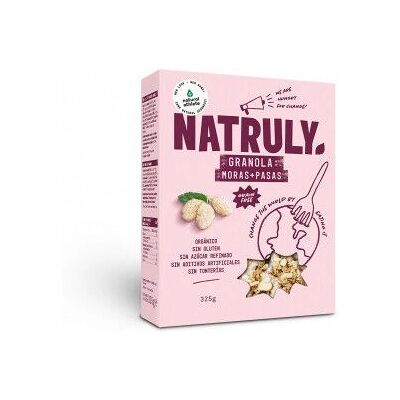 Granola orgânica de amora e passas - Pequeno-almoço Granola orgânica de amora e passas - Pequeno-almoço