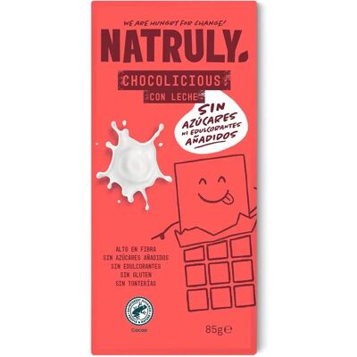 Natruly Barra de Chocolate con Leche - 85 g - Chocolate Bar Natruly Barra de Chocolate con Leche - 85 g - Chocolate Bar