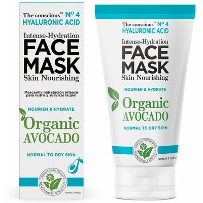 The Conscious Mask z Kwasem Hialuronowym i Awokado - Nawilżająca 50ml The Conscious Mask z Kwasem Hialuronowym i Awokado - Nawilżająca 50ml