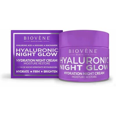Biovène Éclat Hyaluron Nuit Crème Hydratante - Crème de Nuit - Publicité Biovène Éclat Hyaluron Nuit Crème Hydratante - Crème de Nuit - Publicité