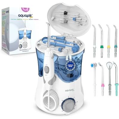 Bostontech Aquapik Pro - Irrigador Bucal - 8 Boquillas - 600ml - Cuidado Dental Bostontech Aquapik Pro - Irrigador Bucal - 8 Boquillas - 600ml - Cuidado Dental