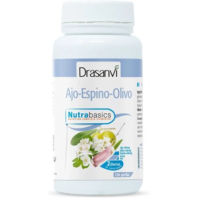 Drasanvi Knoblauch, Weißdorn & Olive nutrabasics 120 Kapseln - Nahrungsergänzung Drasanvi Knoblauch, Weißdorn & Olive nutrabasics 120 Kapseln - Nahrungsergänzung