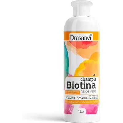Shampoo de Biotina e Aloe Vera Drasanvi para cabelo seco Shampoo de Biotina e Aloe Vera Drasanvi para cabelo seco