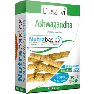 Drasanvi Nutrabasics Ashwagandha - Vegane Kapseln - 496mg Drasanvi Nutrabasics Ashwagandha - Vegane Kapseln - 496mg