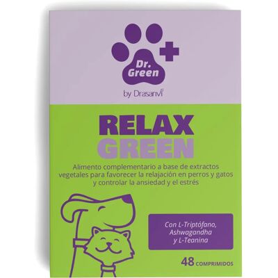 DR GREEN Relaxgreen - Apoyo para estrés en perros y gatos - 48 comprimidos DR GREEN Relaxgreen - Apoyo para estrés en perros y gatos - 48 comprimidos
