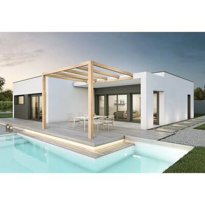 GARDENEAS Pergola en Bois Laminé - Burgos - 300x300cm - Pergola - Publicité GARDENEAS Pergola en Bois Laminé - Burgos - 300x300cm - Pergola - Publicité