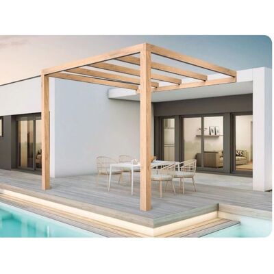 GARDENEAS Pergola en Bois Laminé - burgos - 600 x 400 cm - Type Pergola - Publicité GARDENEAS Pergola en Bois Laminé - burgos - 600 x 400 cm - Type Pergola - Publicité