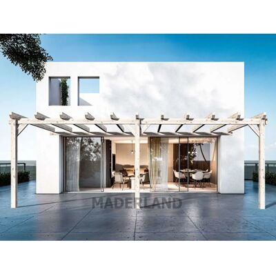 Pergola en Bois Laminé Sevilla - 800 x 500 cm - Ombrage Extérieur - Publicité Pergola en Bois Laminé Sevilla - 800 x 500 cm - Ombrage Extérieur - Publicité