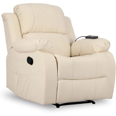 Don Descanso - Sillón Masaje Trevi Crema Reclinable 160° - Relajación y Calor Don Descanso - Sillón Masaje Trevi Crema Reclinable 160° - Relajación y Calor