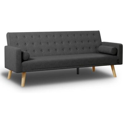 Nalui - Sofá Cama 3 Plazas - Gris Antracita Nalui - Sofá Cama 3 Plazas - Gris Antracita