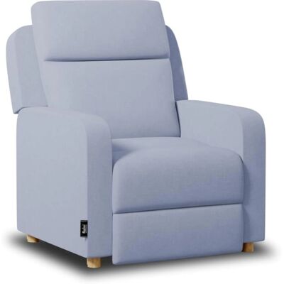 NALUI - Sillón de Tela Azul Reclinable - Muebles para Sala NALUI - Sillón de Tela Azul Reclinable - Muebles para Sala