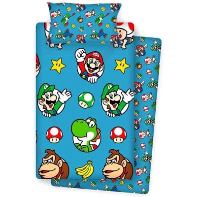 Juego de Sábanas Super Mario Bros - Azul, 90cm Juego de Sábanas Super Mario Bros - Azul, 90cm