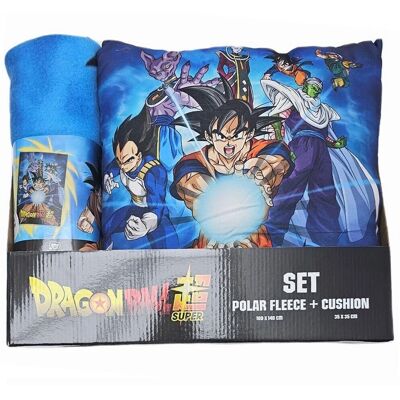Toei Animation Dragon Ball Super Couverture Polaire - Ensemble de Couverture et Oreiller - Publicité Toei Animation Dragon Ball Super Couverture Polaire - Ensemble de Couverture et Oreiller - Publicité