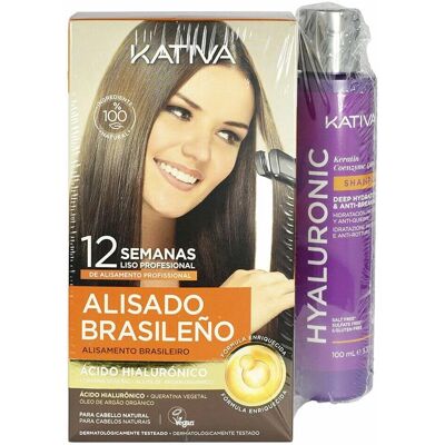Kit de Alisamento Brasileiro com Ácido Hialurônico Kativa 7 Pçs - Cabelos Kit de Alisamento Brasileiro com Ácido Hialurônico Kativa 7 Pçs - Cabelos