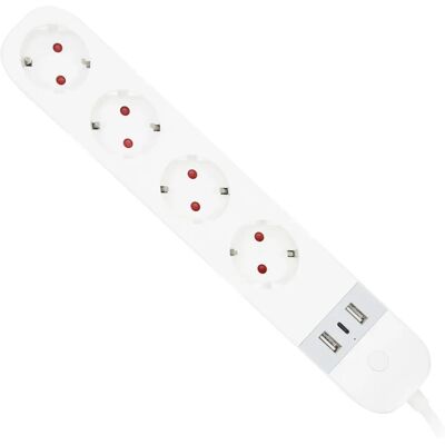 Energeeks 4-Way WiFi Powerstrip met USB & USB-C Energeeks 4-Way WiFi Powerstrip met USB & USB-C