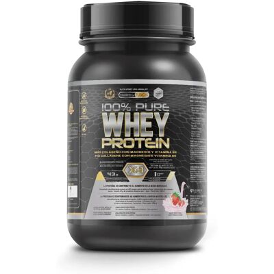 Proteína de suero de leche con colágeno y magnesio de fresa - Ganancia muscular Proteína de suero de leche con colágeno y magnesio de fresa - Ganancia muscular