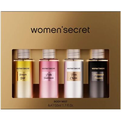 Coffret de Brumes Corporelles Women'Secret - 4 Parfums - Publicité Coffret de Brumes Corporelles Women'Secret - 4 Parfums - Publicité