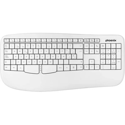 Teclado Sem Fio Ergonômico Espanhol Phoenix K201 - Teclado Teclado Sem Fio Ergonômico Espanhol Phoenix K201 - Teclado