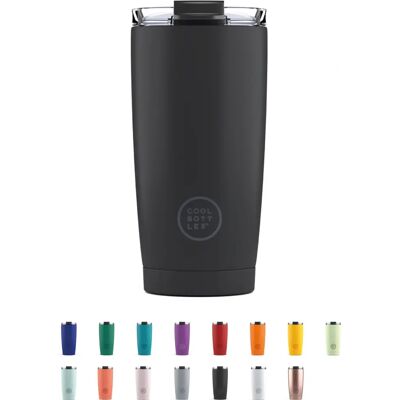 Cool Bottles Rozsdamentes Acél Utazó Bögre - Fekete Cool Bottles Rozsdamentes Acél Utazó Bögre - Fekete