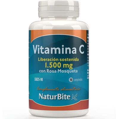 Naturbite Vitamin C 1500 mg mit Hagebutte - Ergänzung Naturbite Vitamin C 1500 mg mit Hagebutte - Ergänzung