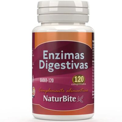 NATURBITE Enzyme für die Verdauung - Ergänzung - 120 Kapseln NATURBITE Enzyme für die Verdauung - Ergänzung - 120 Kapseln