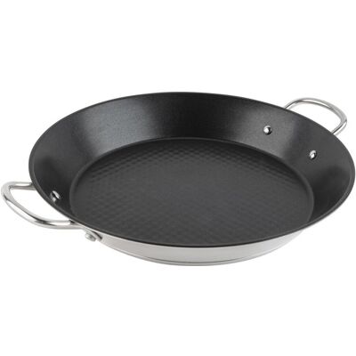 JATA Paella Pan - 38cm RVS, Anti-aanbaklaag, Inductiegeschikt JATA Paella Pan - 38cm RVS, Anti-aanbaklaag, Inductiegeschikt