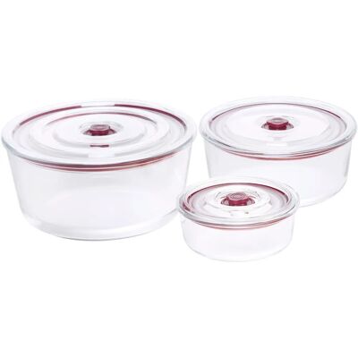 Jata HREC4230 Glas-Aufbewahrungsset - Vakuum, Mikrowelle Jata HREC4230 Glas-Aufbewahrungsset - Vakuum, Mikrowelle