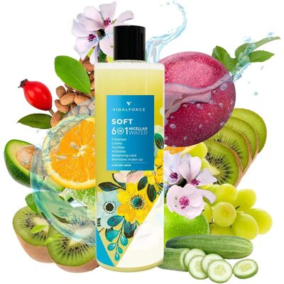 VIDALFORCE - Limpiador Facial Micelar Suave - 400ml - Micelar - Makeup Remover VIDALFORCE - Limpiador Facial Micelar Suave - 400ml - Micelar - Makeup Remover