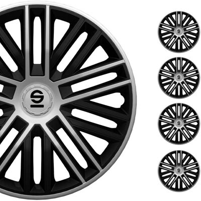 Sparco Bergamo 15 Zoll Radkappen - Schwarz / Silber Sparco Bergamo 15 Zoll Radkappen - Schwarz / Silber