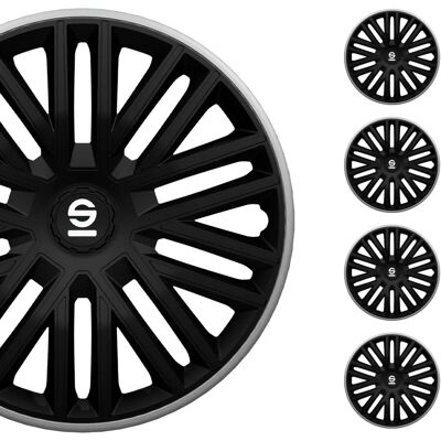 Copricerchi Sparco Bergamo 16 pollici - Nero / Grigio Copricerchi Sparco Bergamo 16 pollici - Nero / Grigio
