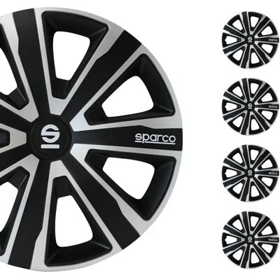 Sparco Wheel Covers Set 14 inch Silver/Black Sparco Wheel Covers Set 14 inch Silver/Black