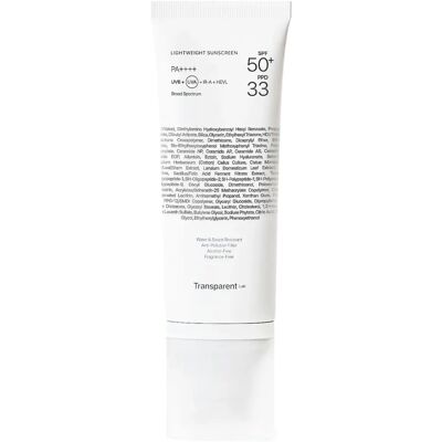 Transparent Lab Leichtes Sonnenschutz SPF50+ Transparent Lab Leichtes Sonnenschutz SPF50+