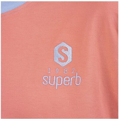 Superb Be Happy S2102 Pink Short Sleeve Sweatshirt - Women - Sweatshirt Superb Be Happy S2102 Pink Short Sleeve Sweatshirt - Women - Sweatshirt