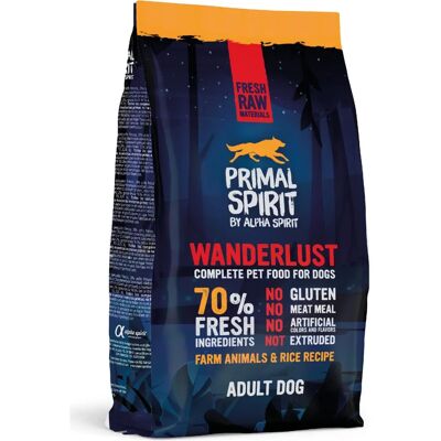 Primal Spirit 70% Wanderlust Nourriture pour Chiens - Croquettes - Publicité Primal Spirit 70% Wanderlust Nourriture pour Chiens - Croquettes - Publicité