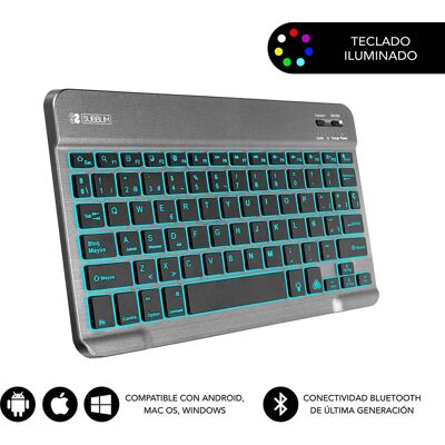 Tastiera Bluetooth Wireless Subblim - Multicolore QWERTY per Windows & Mac Tastiera Bluetooth Wireless Subblim - Multicolore QWERTY per Windows & Mac