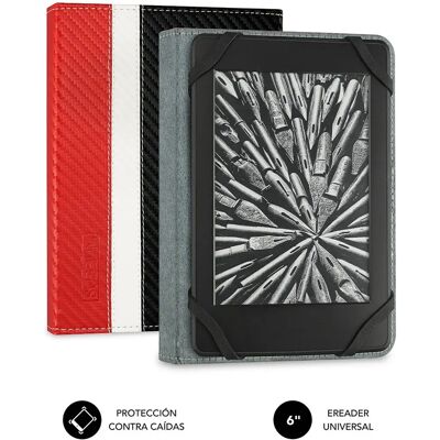 Capa Compacta 6" para e-Reader - Preto, Vermelho, Branco Capa Compacta 6" para e-Reader - Preto, Vermelho, Branco