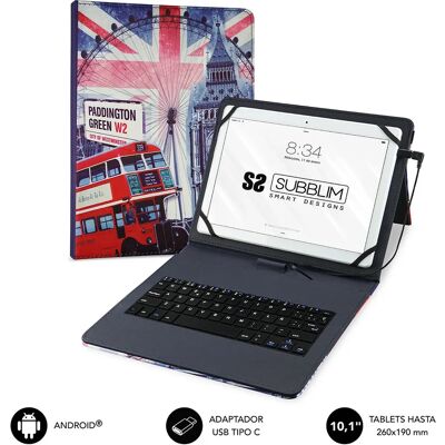 Subblim SUB-KT1-USB050 QWERTY in spagnolo - Custodia con tastiera per tablet Subblim SUB-KT1-USB050 QWERTY in spagnolo - Custodia con tastiera per tablet