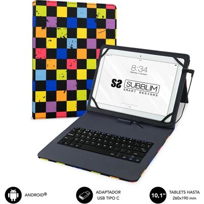 Custodia con Tastiera SUBBLIM SUB-KT1-USB051 per Tablet Android Custodia con Tastiera SUBBLIM SUB-KT1-USB051 per Tablet Android