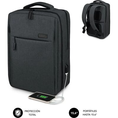 Mochila portátil gris Subblim - 15,6'' USB Resistente al agua Moderna Mochila portátil gris Subblim - 15,6'' USB Resistente al agua Moderna