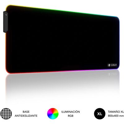 Alfombrilla de ratón RGB para juegos negra SUBMP-02RGB01 de Subblim - Alfombrilla Alfombrilla de ratón RGB para juegos negra SUBMP-02RGB01 de Subblim - Alfombrilla