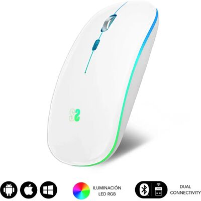 Ratón inalámbrico Bluetooth Subblim Blanco SUBMO-LDFLAT2 - Tipo de ratón Ratón inalámbrico Bluetooth Subblim Blanco SUBMO-LDFLAT2 - Tipo de ratón