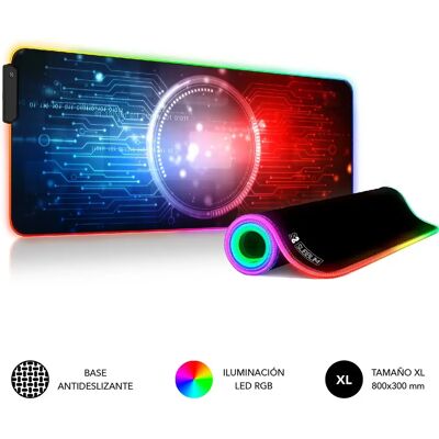 Tapete de rato gaming Subblim SUBMP-02RGB12 com RGB Tapete de rato gaming Subblim SUBMP-02RGB12 com RGB