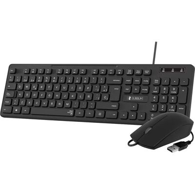 Subblim SUBKBC-CSSK01 Teclado e Mouse - Ergonômico Silencioso USB Subblim SUBKBC-CSSK01 Teclado e Mouse - Ergonômico Silencioso USB