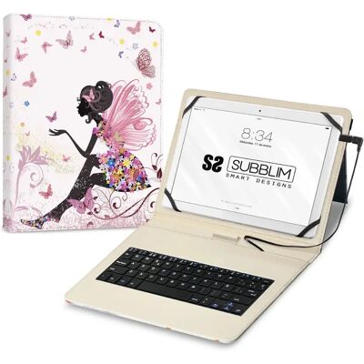 Clavier QWERTY espagnol Subblim SUBKT1-USB052 multicolore pour tablettes - Publicité Clavier QWERTY espagnol Subblim SUBKT1-USB052 multicolore pour tablettes - Publicité